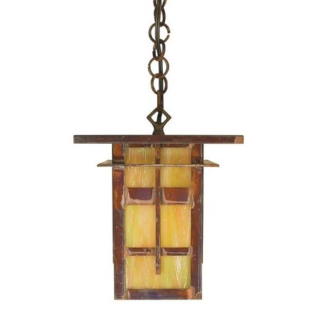 Arroyo Craftsman 8" Finsbury Pendant, Pewter, Clear Seedy Glass FIH-8CS-P